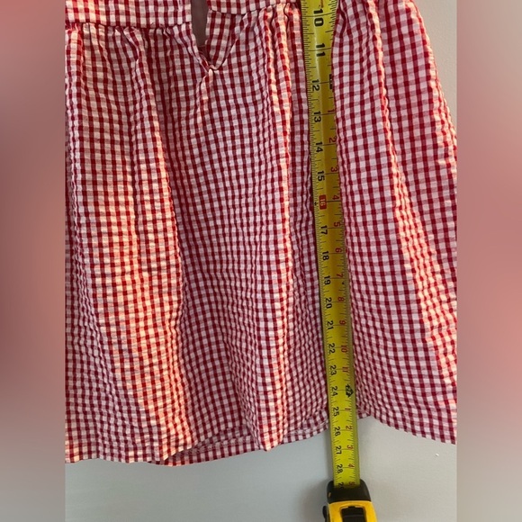 Counting Daisies, girl 6, adorable red white gingham sleeveless strawberry dress - Picture 6 of 7